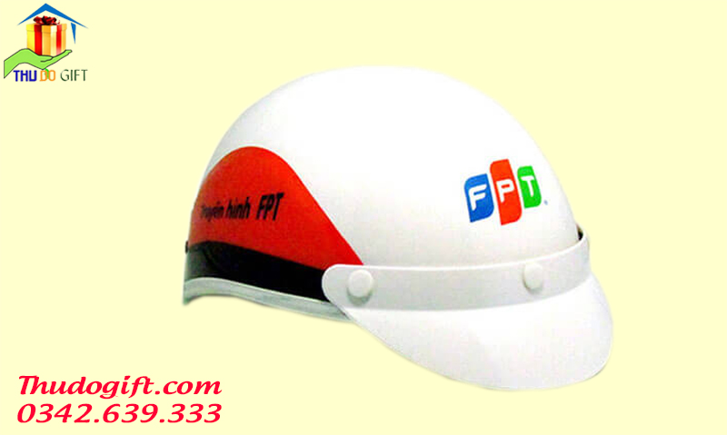 Mũ bảo hiểm in logo FPT