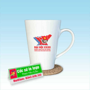 Cốc sứ trắng vát cao
