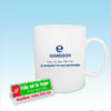 Cốc sứ trắng quai nhỏ in logo theo yêu cầu