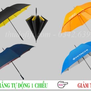 Ô dù cầm tay cán thẳng tự động 1 tông màu