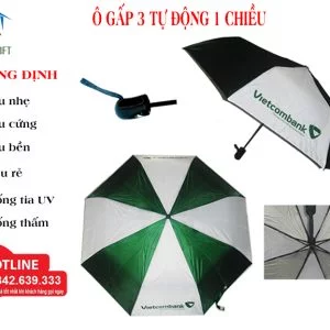 Thủ Đô Gift 86 Ô dù cầm tay gập 3 tự động 1 chiều