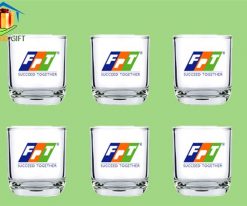 Bộ cốc thủy tinh in logo FPT