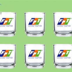 Bộ cốc thủy tinh in logo FPT