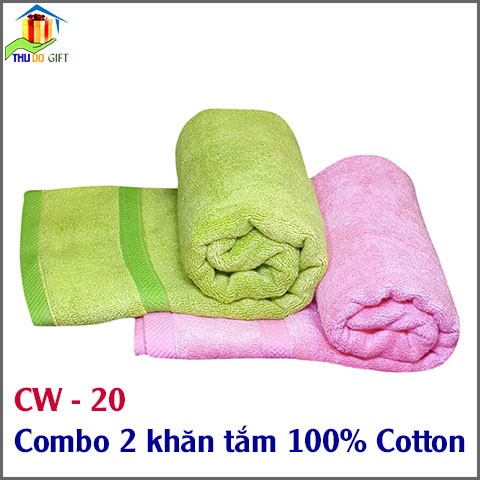 Combo 2 khăn tắm 100% Cotton (2)
