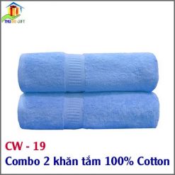 Combo 2 khăn tắm 100% Cotton CW 19