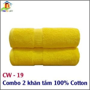 Combo 2 khăn tắm 100% Cotton CW 19