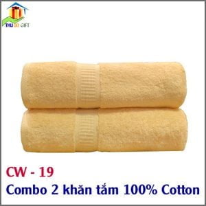 Combo 2 khăn tắm 100% Cotton CW 19