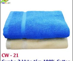 Combo 2 khăn tắm sợi Cotton CW21 (2)
