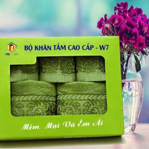 Combo Khăn Bamboo Quà Tặng Cao Cấp CW7
