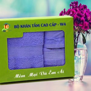 Combo Khăn Cotton Quà Tặng Cao Cấp CW4
