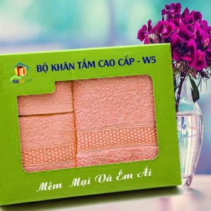 Combo Khăn Cotton Quà Tặng Cao Cấp CW5