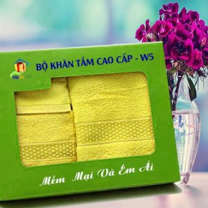 Combo Khăn Cotton Quà Tặng Cao Cấp CW5