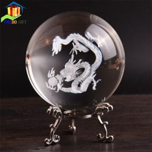 Quả Cầu Pha Lê Cho Tuổi Thìn Khắc 3D 2 Quả cầu phong thủy tuổi thìn