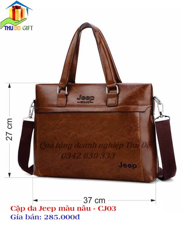 Dịch vụ cung cấp quà tặng Đại Hội tại Bắc Ninh 43 Cặp da Jeep màu nâu J03