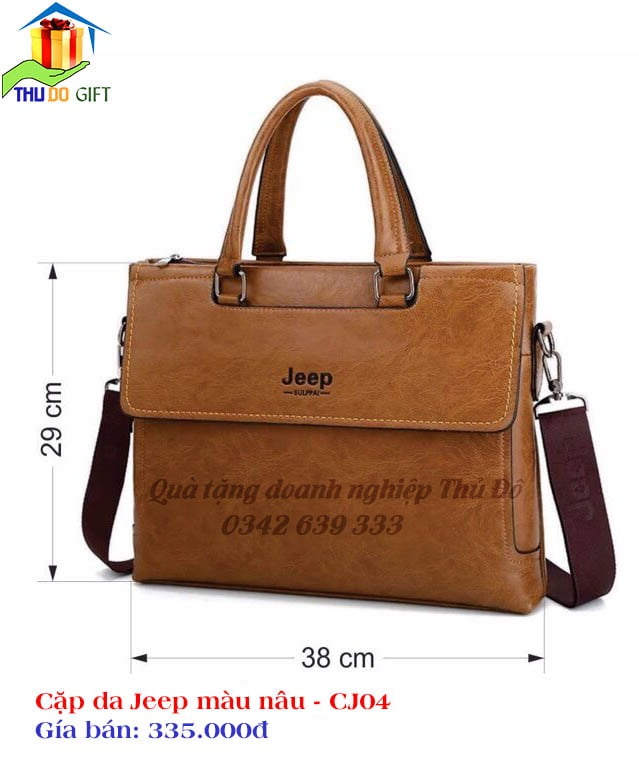 Dịch vụ cung cấp quà tặng Đại Hội tại Bắc Ninh 45 Cặp da Jeep màu nâu J04