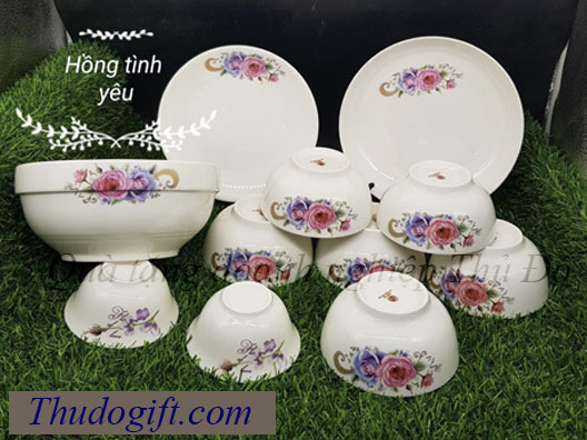 Tổng hợp 45+ mẫu bộ bát ăn quà tặng đẹp giá rẻ 31 Bo do an bat trang cao cap Thu Do 16