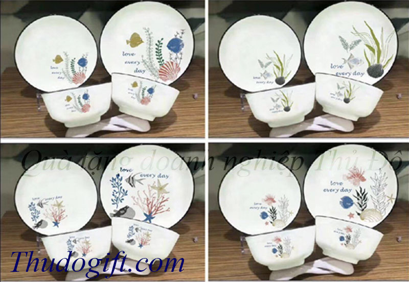 Tổng hợp 45+ mẫu bộ bát ăn quà tặng đẹp giá rẻ 3 Bo do an bat trang cao cap Thu Do 51