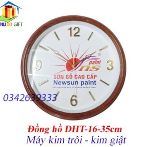 Đồng hồ treo tường tròn in logo hãng sơn