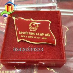 Mẫu phù hiệu đại biểu HĐND xã Hợp Tiến
