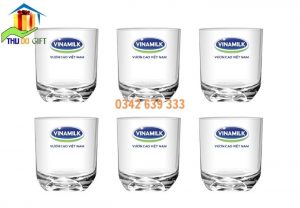 Bộ cốc thủy tinh in logo bộ cốc in logo