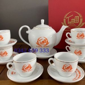 Bộ ấm chén sáng Hàn Quốc Camelia