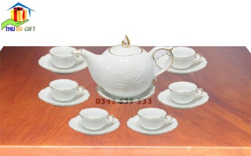Bộ ấm chén Bát Tràng dáng bưởi Bộ ấm chén Bát Tràng dáng bưởi