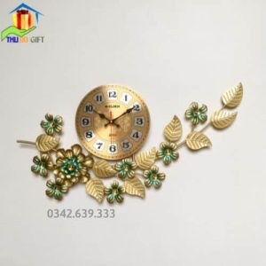 Đồng hồ treo tường hoa lá cao cấp