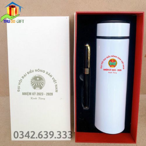 Bộ giftset bình giữ nhiệt in logo làm quà tặng đại hội Bộ giftset bình giữ nhiệt in logo làm quà tặng đại hội