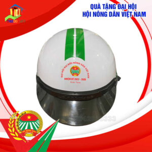 Mũ Bảo Hiểm In Logo Đại Hội Nông Dân Giá Rẻ