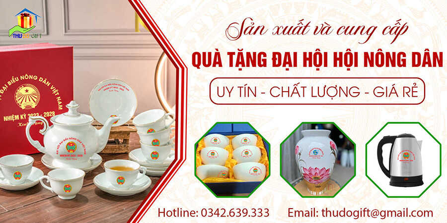 Quà tặng đại hội Hội Nông Dân in logo