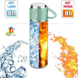 Bình giữ nhiệt nóng lạnh tặng kèm 2 cốc 500ml