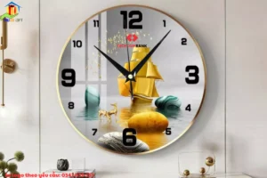 Tranh đồng hồ tráng gương quà tặng ngân hàng: