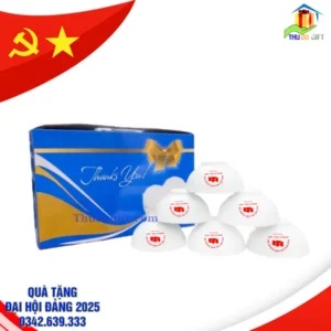 Bộ bát ăn in logo đại hội Đảng