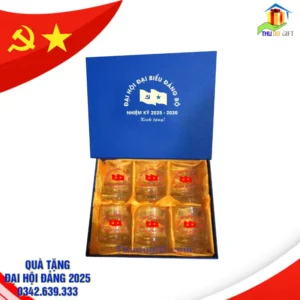 Bộ Cốc Thuỷ Tinh Quà Tặng Đại Hội Đảng