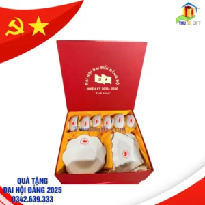 Bộ đồ ăn in logo Đại Hội Đảng