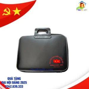 Cặp da in logo đại hội Đảng