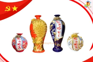 Bình hút lộc đắp nổi hoạ tiết