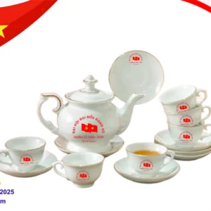 Bộ cấm chén dáng Phú Quý in logo