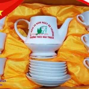 Bộ ấm chén Hoàng Gia in logo làm quà tặng