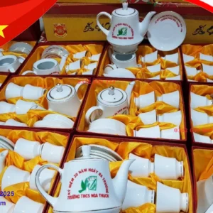 Bộ ấm chén Hoàng Gia in logo làm quà tặng