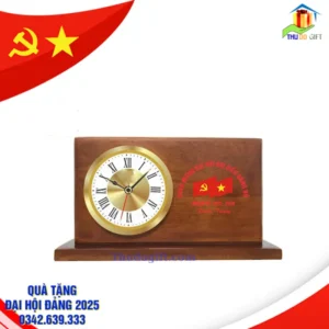 Đồng hồ gỗ để bàn hình chữ nhật