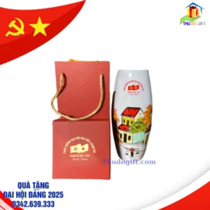 Lọ hoa sơn mài in logo