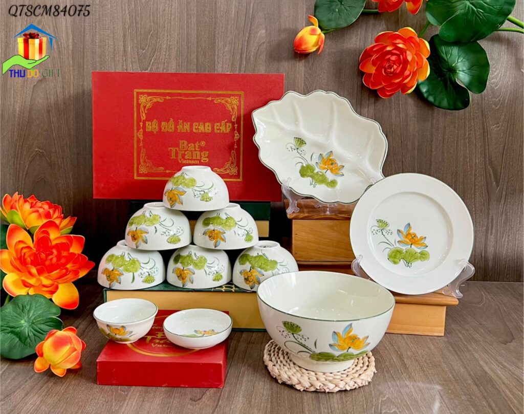 Bộ đồ ăn cao cấp Bát Tràng Bộ đồ ăn cao cấp Bát Tràng