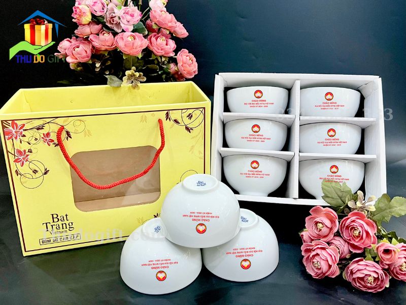 Bộ đồ ăn in logo Đại hội Đảng các cấp Bộ đồ ăn in logo Đại hội Đảng các cấp