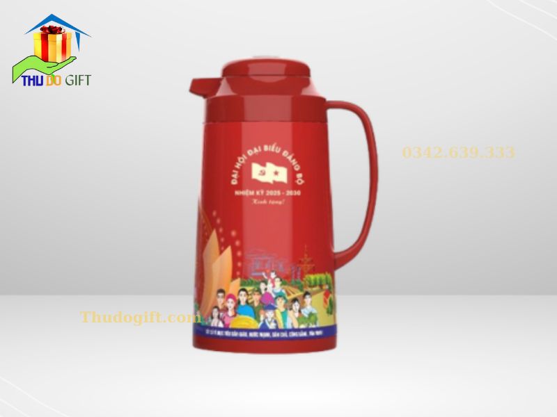 Phích Rạng Đông Đại hội Đảng in logo Phích Rạng Đông Đại hội Đảng in logo