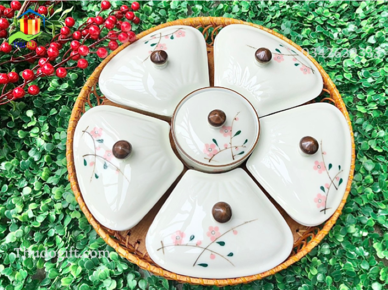 Khay mứt sứ Khay mứt sứ
