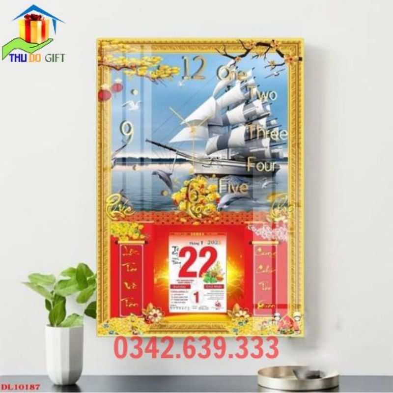 lịch tráng gương có đồng hồ lịch tráng gương có đồng hồ