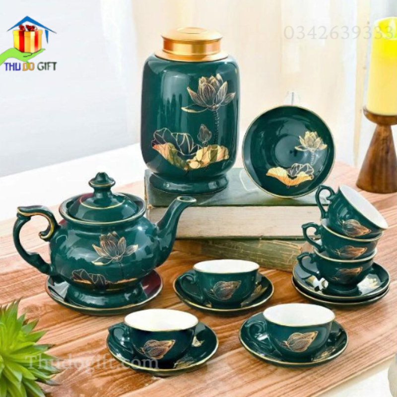 Bộ ấm trà Bát Tràng làm quà tặng tết công ty Bộ ấm trà Bát Tràng làm quà tặng tết công ty