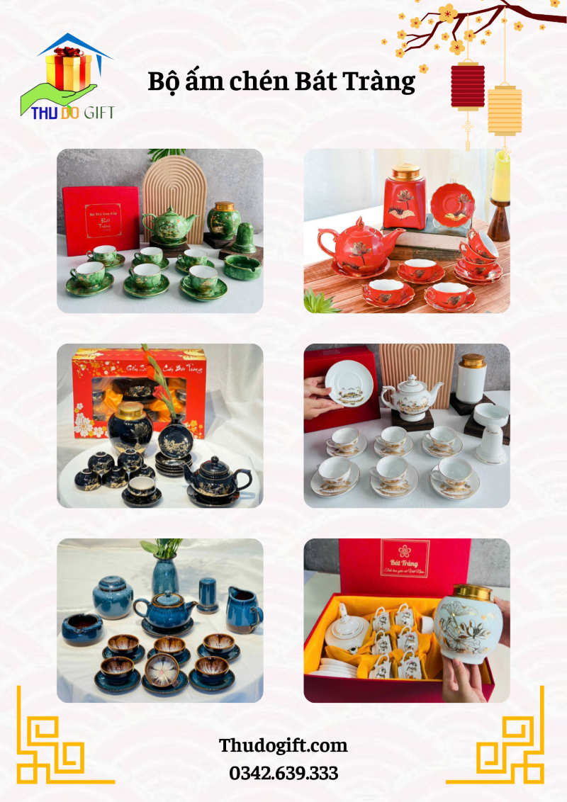 bộ ấm chén Bát Tràng bộ ấm chén Bát Tràng