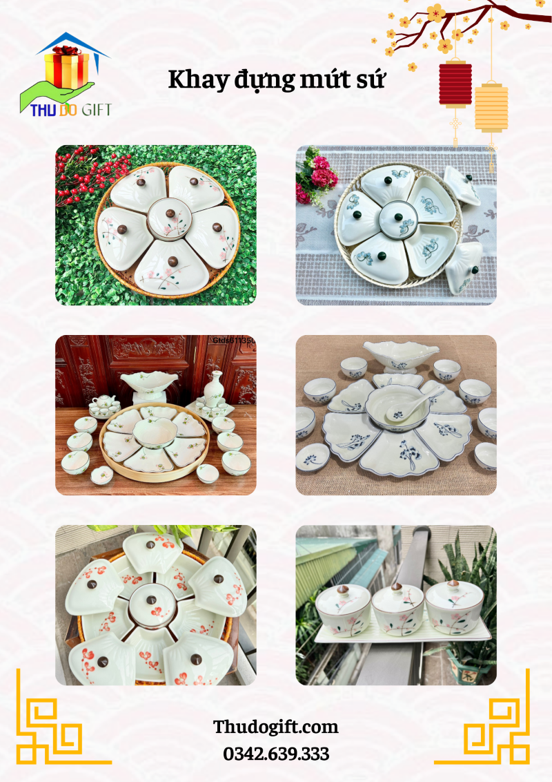 quà tết doanh nghiệp độc đáo với khay đựng mứt sứ quà tết doanh nghiệp độc đáo với khay đựng mứt sứ